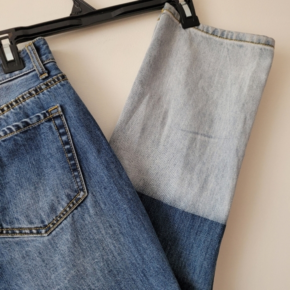 Evidnt Los Angeles Dip Dyed High Waist Flood Length Tapered Blue Jeans Sz 28 - Picture 6 of 15